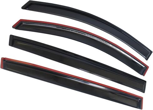 Window Visor متوافق مع 2011-2016 Kia Sportage ، أكريليك غير مصبوغ Black Sun Rain Shade Guard Wind Vent Vlector من Ikon Motorsports ، 2012 2014 2014 in Saudi Arabia