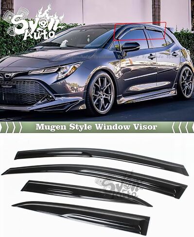 FITS 2019-2025 Toyota Corolla Hatchback JDM Mugen Style Window Visor RAIN Guard Vent Deflector in Saudi Arabia