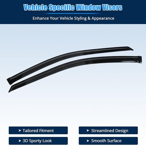 FreeMotor802® Tape-on Window Windows Diplectors Diplectors Rain Guards تنفيس ، متوافق مع 2008-2013 Nissan Altima Coupe 2-Door ، Slim Style Smoke Tinted Deainced 2 قطعة in Saudi Arabia