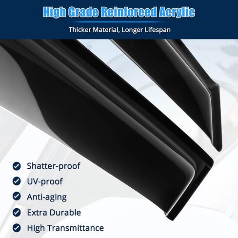 FreeMotor802® Tape-on Window Windows Diplectors Diplectors Rain Guards تنفيس ، متوافق مع 2008-2013 Nissan Altima Coupe 2-Door ، Slim Style Smoke Tinted Deainced 2 قطعة in Saudi Arabia