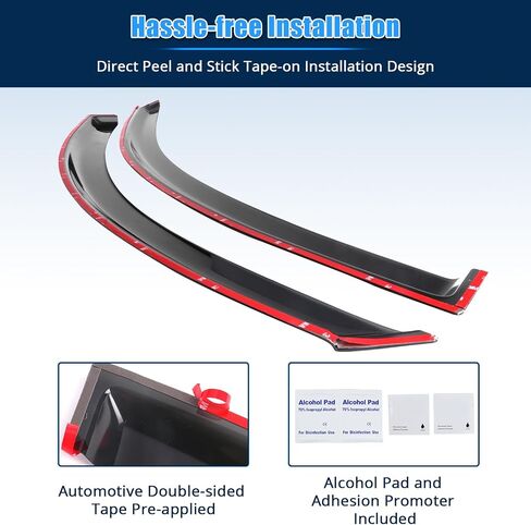 FreeMotor802® Tape-on Window Windows Diplectors Diplectors Rain Guards تنفيس ، متوافق مع 2008-2013 Nissan Altima Coupe 2-Door ، Slim Style Smoke Tinted Deainced 2 قطعة in Saudi Arabia