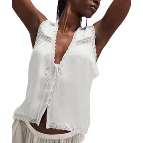 النساء الصيف الصيفية خزان الأمامي قمم y2k الدانتيل تقليم تدفق peplum كامي القمصان بوهو شيفون كشك in Kuwait