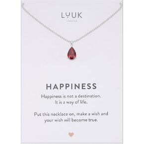 Luuk نمط الحياة حساسة قلادة الفضة الاسترليني مع قلادة بلورية سوليتير الأساسية ، حجر الزركونيا ، فكرة هدية للنساء ، قلادة المولد in Kuwait