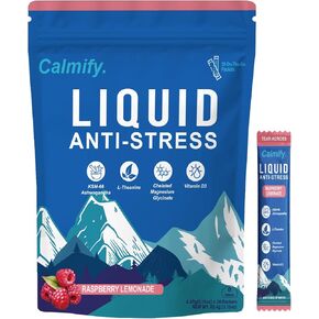 Liquid Anti Stress Cortisol | Liquid Magnesium Drink Cortisol | L-Theanine, Ashwagandha, Magnesium, Ashwagandha | 20 Packets | Sugar Free in Saudi Arabia