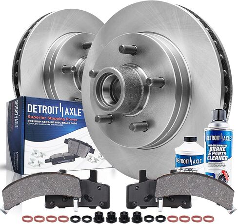 Detroit Axle - Front Brake Kit for Chevrolet GMC Tahoe Yukon Express Savana 1500 C1500 Suburban 2WD Front Brake Rotors Ceramic Pads Brakes in Saudi Arabia
