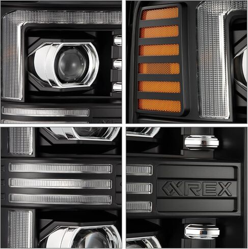 AlphaRex 880309 - PRO-Series 08-10 Super Duty/Excursion Projector Headlights - Alpha-Black in Kuwait