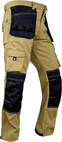 FASHIO FF Men's Cordura Work Pants Tactical Trousers with Utility Tool Pockets Heavy Duty Reinforced Carpenter Safety Pants in Saudi Arabia