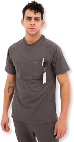 ALTA - Preston Crewneck - Men's Crew Neck Scrub Tops - Ridiculously Comfortable for Long Shifts in Saudi Arabia