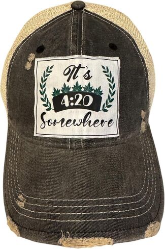 Popfizzy Funny Vintage Trucker Hats for Women and Men, Adult Humor Caps, Unisex Distressed Baseball Cap, Adjustable Snapback in Saudi Arabia