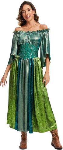 Renaissance Costume Women Medieval Chemise Princess Dress Victorian Fairy Halloween Costume in Kuwait