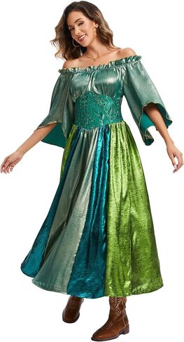 Renaissance Costume Women Medieval Chemise Princess Dress Victorian Fairy Halloween Costume in Kuwait