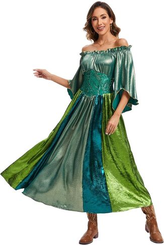Renaissance Costume Women Medieval Chemise Princess Dress Victorian Fairy Halloween Costume in Kuwait