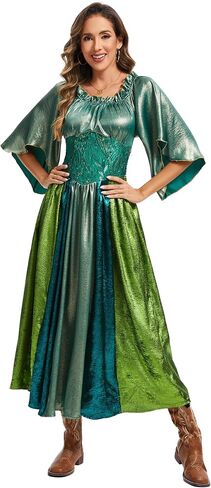 Renaissance Costume Women Medieval Chemise Princess Dress Victorian Fairy Halloween Costume in Kuwait