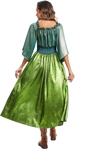 Renaissance Costume Women Medieval Chemise Princess Dress Victorian Fairy Halloween Costume in Kuwait