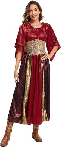 Renaissance Costume Women Medieval Chemise Princess Dress Victorian Fairy Halloween Costume in Kuwait