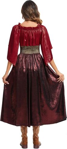 Renaissance Costume Women Medieval Chemise Princess Dress Victorian Fairy Halloween Costume in Kuwait