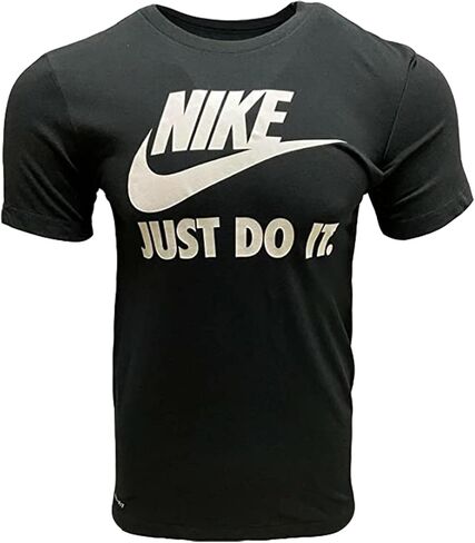 Nike Sportswear Men's Futura Just Do It Short Sleeve T-Shirt (X-Large, Black/White) in Saudi Arabia