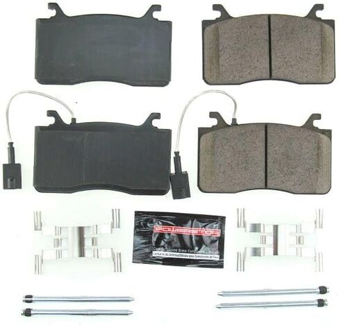 Power Stop Z23-2052 Front Z23 Evolution Sport Carbon Fiber Infused Ceramic Brake Pads with Hardware For Alfa Romeo Giulia 2017-2023, Alfa Romeo Stelvio 2018-2021 [Model Specific] in Saudi Arabia