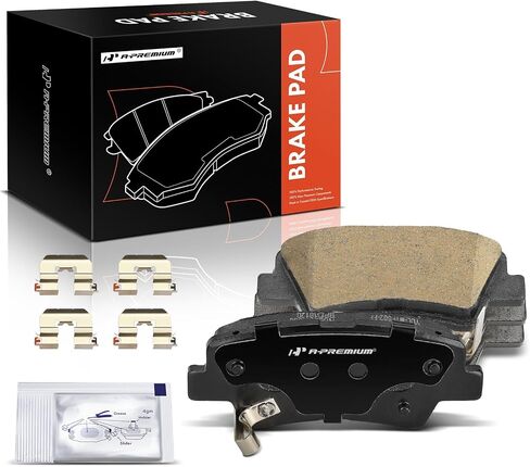 A-Premium Rear Ceramic Disc Brake Pads Set Compatible with Hyundai Elantra 2017-2020, Accent 2018-2022, Ioniq 2017-2020, Venue 2020-2022 & Kia Soul 2019-2022, Soul EV, Rio, Niro, Niro EV, Rondo, 4 Pcs in Saudi Arabia