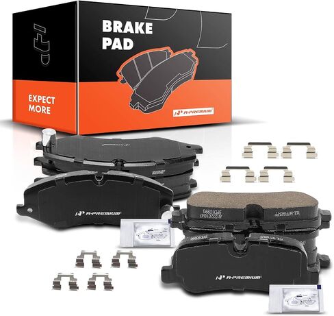 منصات فرامل القرص الخزفية الأمامية والخلفية A-Premium متوافقة مع Land Rover Range Rover Sport 2010-2013 ، LR4 2010-2016 ، 8 PCS in Saudi Arabia