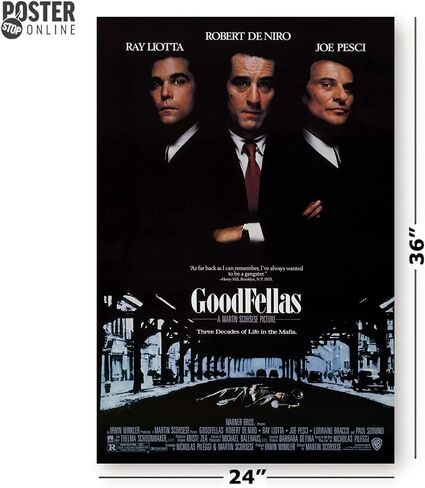 Goodfellas - Movie Poster (أسلوب منتظم - Robert Deniro ، Joe Pesci ، Ray Liotta) (الحجم: 24 "× 36") in Kuwait