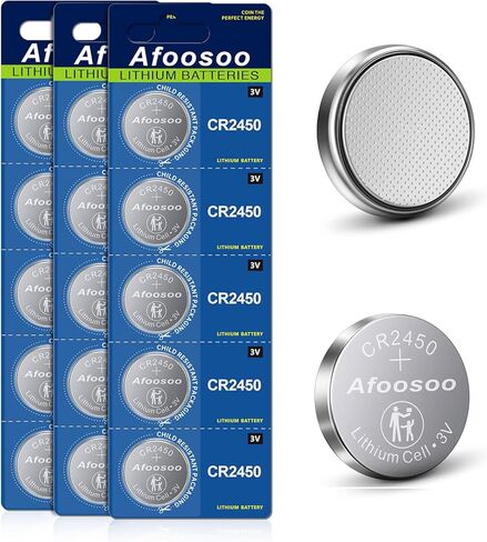 CR2450 3V Lithium Coin Battery - 20 Pack CR2450 بطارية لسيارة Xfinity Alarm Car Remote Ford Key Fob Battery CR2450 MyQ Garage Door Sensor شموع لا طعم فيها بديلاً in Saudi Arabia