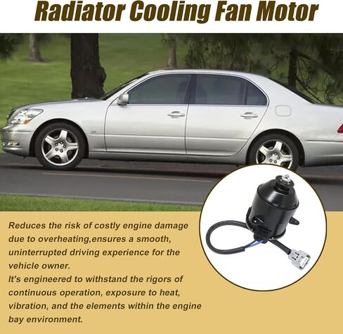 GXARTS Radiator Cooling Fan Motor Driver Side Replace 16363-50030 Compatible with Lexus LS430 4.3L 2001 2002 2003 2004 2025 2006 Left Radiator Fan Motor in Saudi Arabia