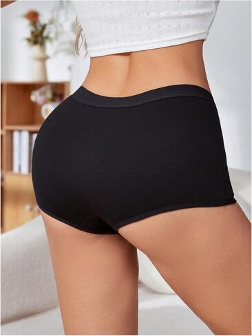 SHENHE Women's 3 Pack Boyshort Underwear Soft Stretch Mid Rise Full Coverage Boxer Brief Panties in Saudi Arabia