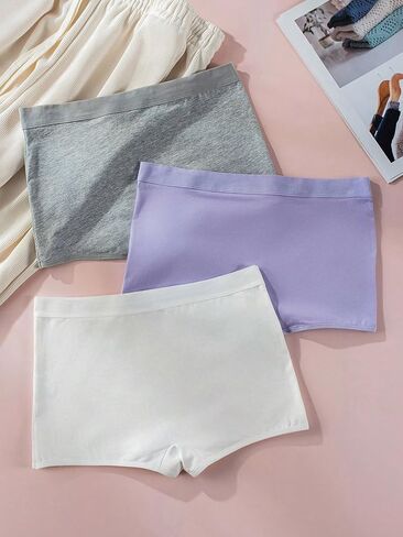 SHENHE Women's 3 Pack Boyshort Underwear Soft Stretch Mid Rise Full Coverage Boxer Brief Panties in Saudi Arabia