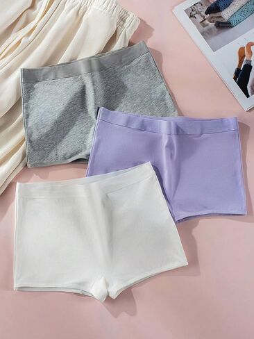 SHENHE Women's 3 Pack Boyshort Underwear Soft Stretch Mid Rise Full Coverage Boxer Brief Panties in Saudi Arabia