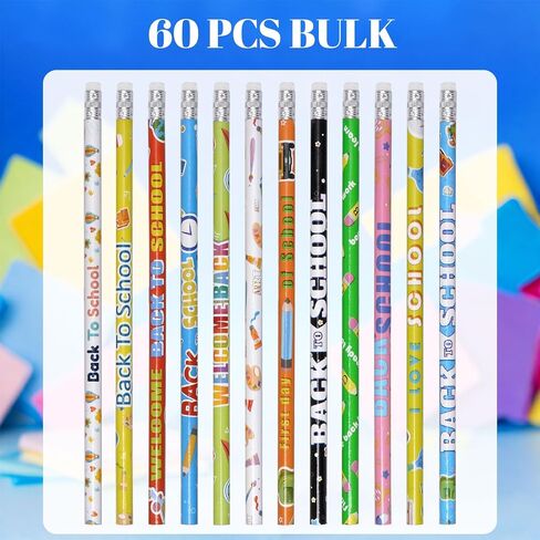 Baotongle 60pcs 4 يوليو قلم رصاص خشبي وطني أقلام الرصاص مع محو القمح الولايات المتحدة الأمريكية قرطاسية المكاتب الوطنية للمكافآت المكتب يوم الاستقلال يوم الاستقلال (يوم الاستقلال) in Saudi Arabia