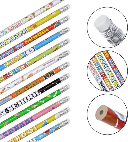 Baotongle 60pcs 4 يوليو قلم رصاص خشبي وطني أقلام الرصاص مع محو القمح الولايات المتحدة الأمريكية قرطاسية المكاتب الوطنية للمكافآت المكتب يوم الاستقلال يوم الاستقلال (يوم الاستقلال) in Saudi Arabia