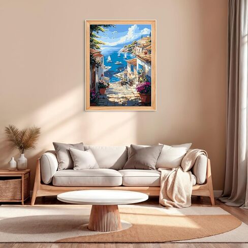 QENSPE Paint by Numbers Kit for Adults,Landscape Paint by Number on Canvas for Beginners,DIY Oil Painting Kits Art Crafts Suitable for Home Wall Decoration 16x20 Inch in Kuwait