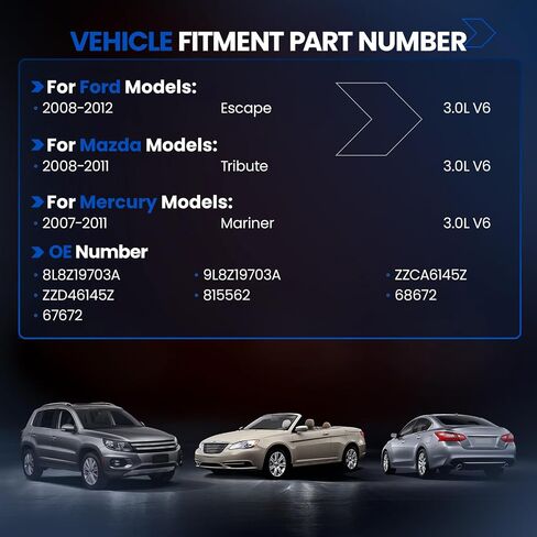 8L8Z19703A مكيف الهواء A/C ضاغط A/C مع القابض متوافق مع Ford Escape 2008-2012 ، متوافق مع Mazda Tribute 2008-2011 ، لمارينر 2007-2011 ، V6 3.0L in Saudi Arabia