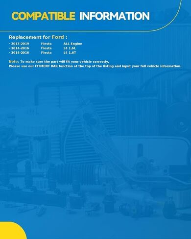 PHILTOP AC Compressor Compatible with 2014-2019 Fiesta, Air Conditioning Compressor in Saudi Arabia
