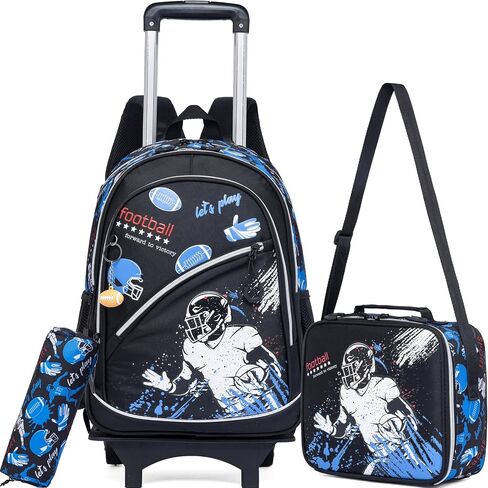 Rolling Backpack Boys Kids Rolling Backpack with Wheels for Boys Wheeled Backpack Carry on Luggage Bookbag with Roller Set for Elementary in Saudi Arabia