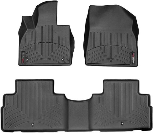 Weathertech مخصص FIRELLONERS لـ HYUNDAI PALISADE-الصف الأول والثاني (441578-1-2) ، أسود in Saudi Arabia