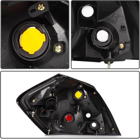 FINDAUTO Taillight Assembly for 2007 2008 2009 2010 2011 2012 for Nissan Altima Sedan Pair Tail lights Black Housing Red in Saudi Arabia