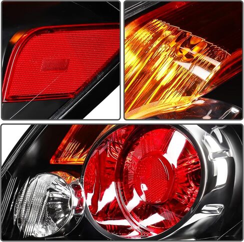 FINDAUTO Taillight Assembly for 2007 2008 2009 2010 2011 2012 for Nissan Altima Sedan Pair Tail lights Black Housing Red in Saudi Arabia