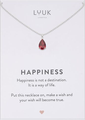 Luuk نمط الحياة حساسة قلادة الفضة الاسترليني مع قلادة بلورية سوليتير الأساسية ، حجر الزركونيا ، فكرة هدية للنساء ، قلادة المولد in Kuwait