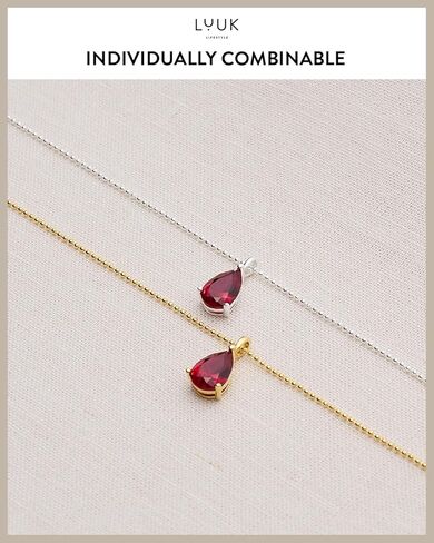 Luuk نمط الحياة حساسة قلادة الفضة الاسترليني مع قلادة بلورية سوليتير الأساسية ، حجر الزركونيا ، فكرة هدية للنساء ، قلادة المولد in Kuwait