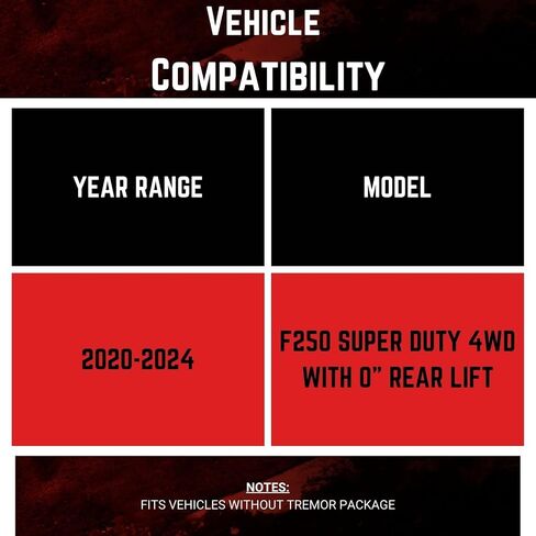 زوج من الصدمات الخلفية RS9000XL يناسب 2020 2024 F250 Super Duty 4WD مع 4 "Lift & بدون حزمة الهزة | تسعة مستويات من الأداء | يتضمن Trendsauto Secal in Kuwait