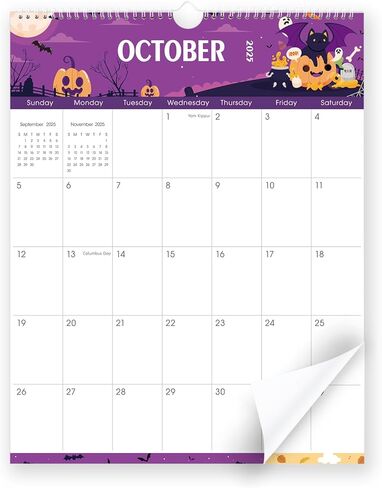 SKYDUE Wall Calendar 2025-2026, 20 Months Calendar from May. 2025 to Dec. 2026, 14.5 x 11.5 Vertical Wall Calendar with 280 Planner Stickers in Kuwait