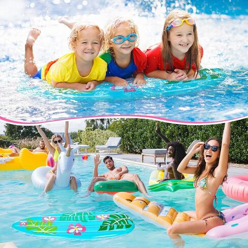 60 Inch Luau Inflatable Surfboard for Beach Inflatable Surf Board Luau Decoration Tropical Inflatable Pool Surfboard Float for Surf Hawaiian Theme Summer Sea Party in Saudi Arabia