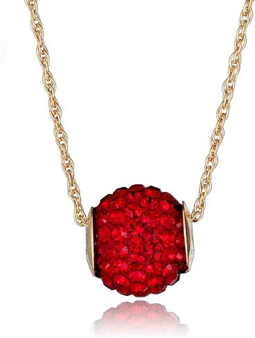 Avora 10K Gold Gold Gold Crystal Slide Bendant Necklace مع سلسلة 18 بوصة in Saudi Arabia