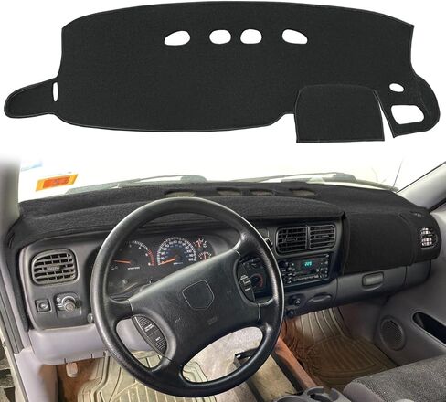 Dash Cover Mat Custom Fit for Dodge Dakota Durango Dashboard Cap Pad Carpet Protector K302 (Black) in Saudi Arabia