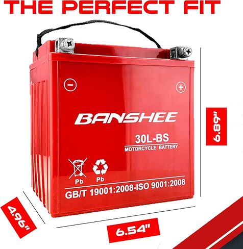 BANSHEE YTX30L -BS استبدال البطارية YIX30L بطارية دراجة نارية - مصنع مختومة - صيانة مجانية - عالية الأداء ETX30L BS ل Harley Davidson Polaris Sportsman in Saudi Arabia