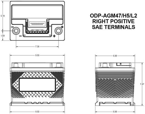 Odyssey Battery ODP-AGM47H5L2 Performance Series AGM بطارية AGM in Saudi Arabia