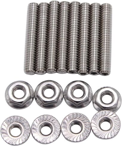 8 PCS/Set SHLPDFM SBIS SBIS SIBLE COVER STUD 304 براغي الفولاذ المقاوم للصدأ من أجل كتلة صغيرة تشيفي 265 283 302 305 327 350 400 محركات 1955-1986 in Saudi Arabia