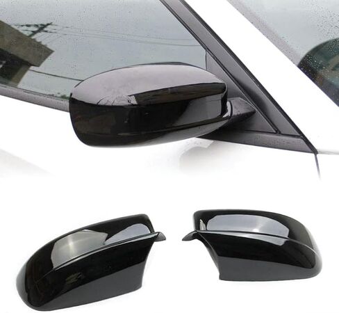 1Pair Door Side Mirror Covers Caps Fit for 2011-2014 Chrysler 200 for 2011-2018 Chrysler 300 Glossy Black Mirror Cap Covers in Saudi Arabia